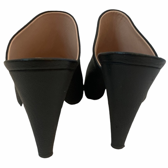 Kate Spade New York Bova peep-toe cone-heel mule black Pebble Leather 8.5 B - Picture 12 of 12